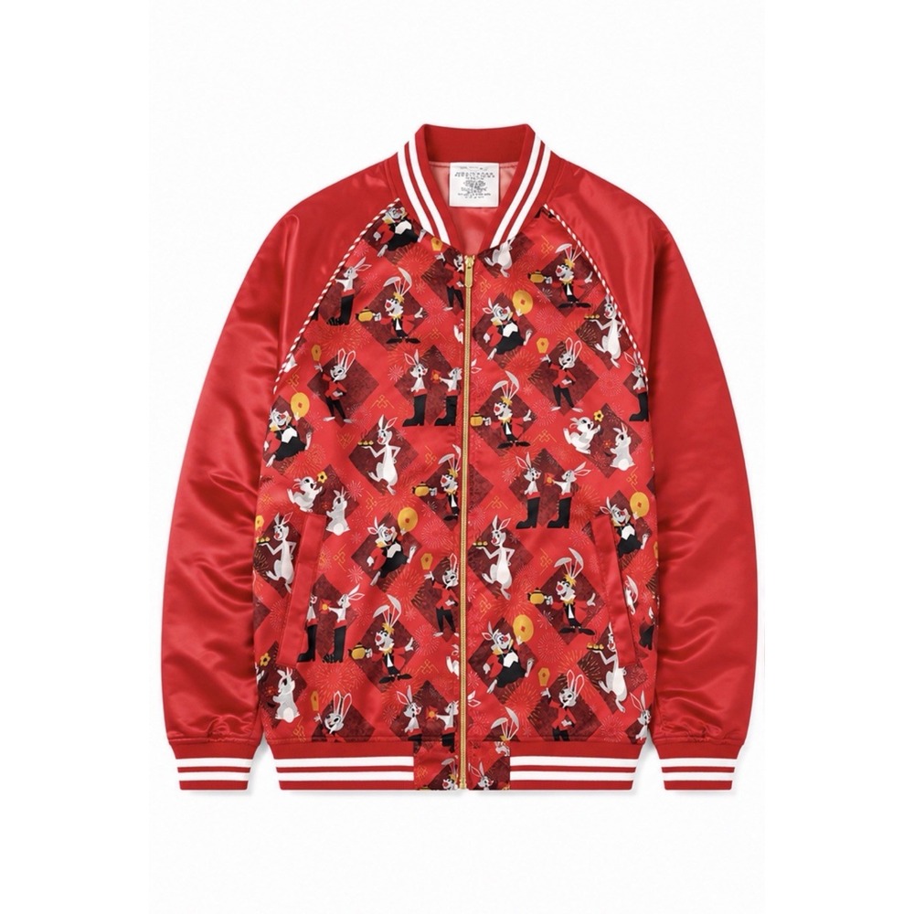 Disney Parks World  Chinese Lunar New Year Varsity Jacket Red Bomber XL Coat